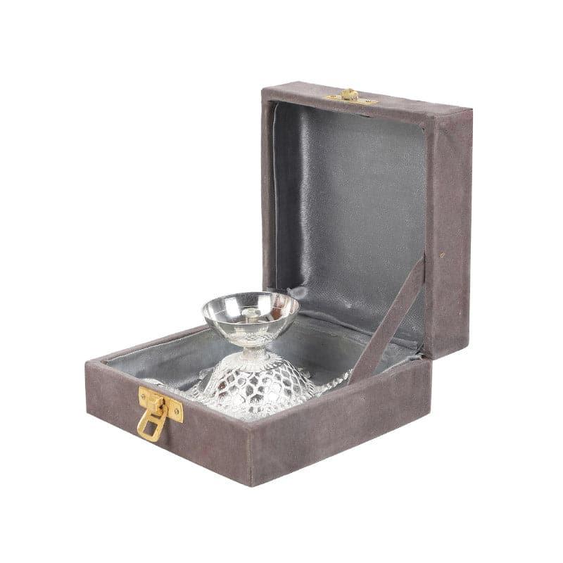 Buy Silver Sacred Tortoise Akhand Diya Box Diyas from Vaaree