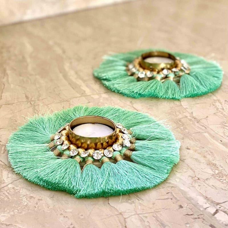 Buy Tassle Tune Festive Diya - Set Of Two Diyas from Vaaree