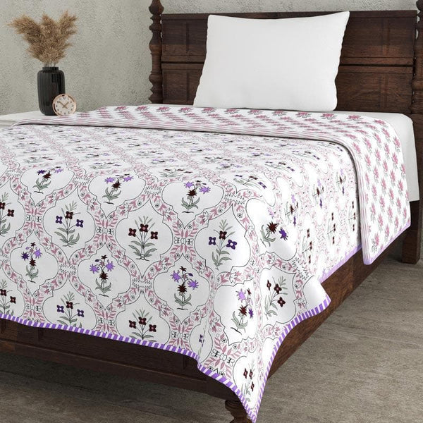 Buy Aanya Floral Printed Dohar - Purple Dohars from Vaaree