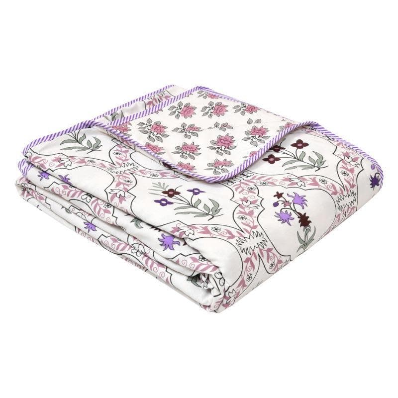 Buy Aanya Floral Printed Dohar - Purple Dohars from Vaaree