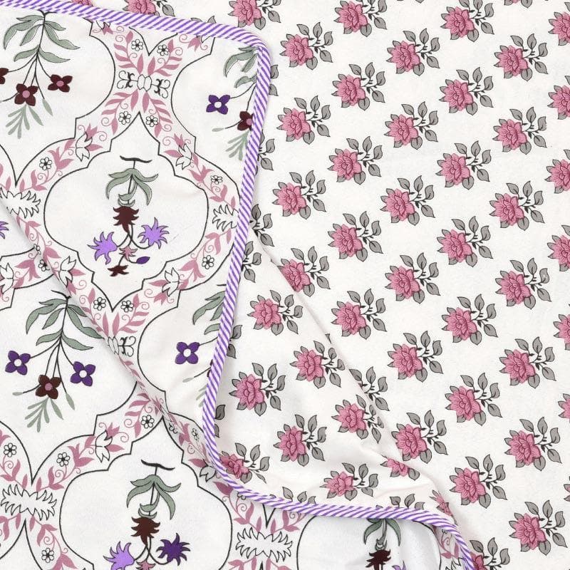 Buy Aanya Floral Printed Dohar - Purple Dohars from Vaaree