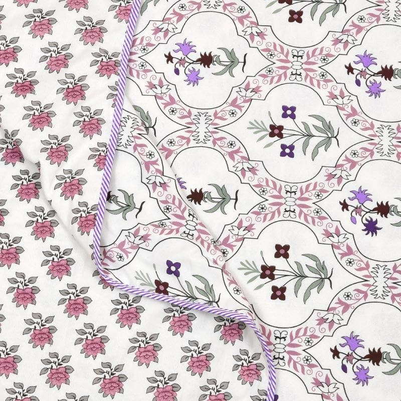 Dohars - Aanya Floral Printed Dohar - Purple