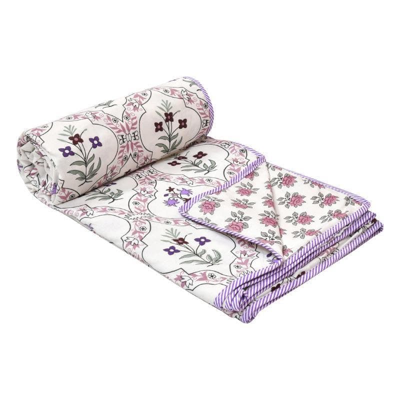 Buy Aanya Floral Printed Dohar - Purple Dohars from Vaaree