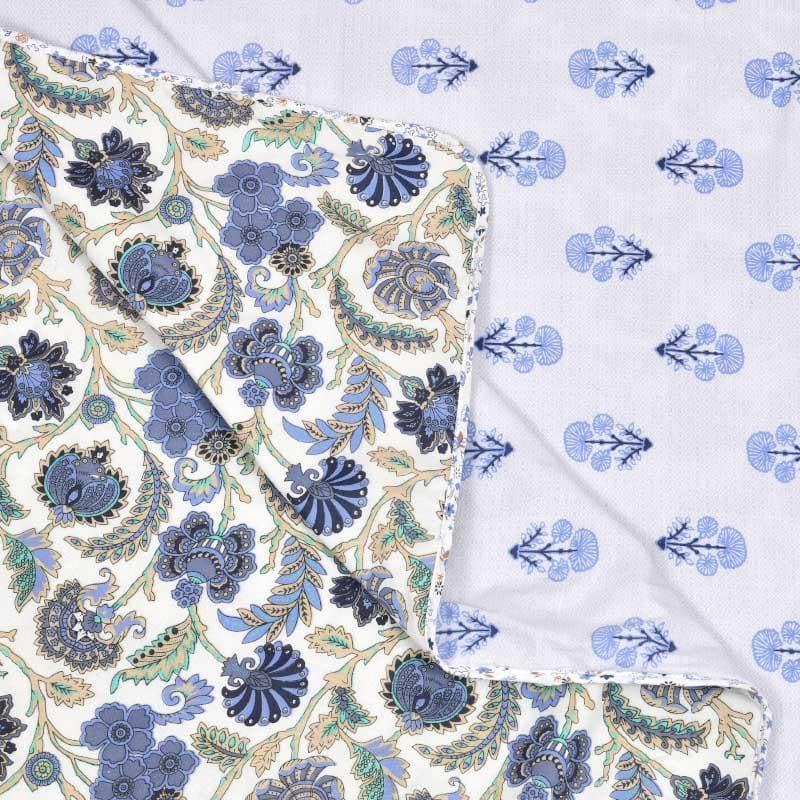 Buy Tvisha Floral Printed Dohar - Blue Dohars from Vaaree