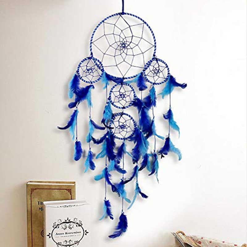 Buy Bohemian Passion Dreamcatcher (Azure) - Set Of Two Dreamcatchers from Vaaree