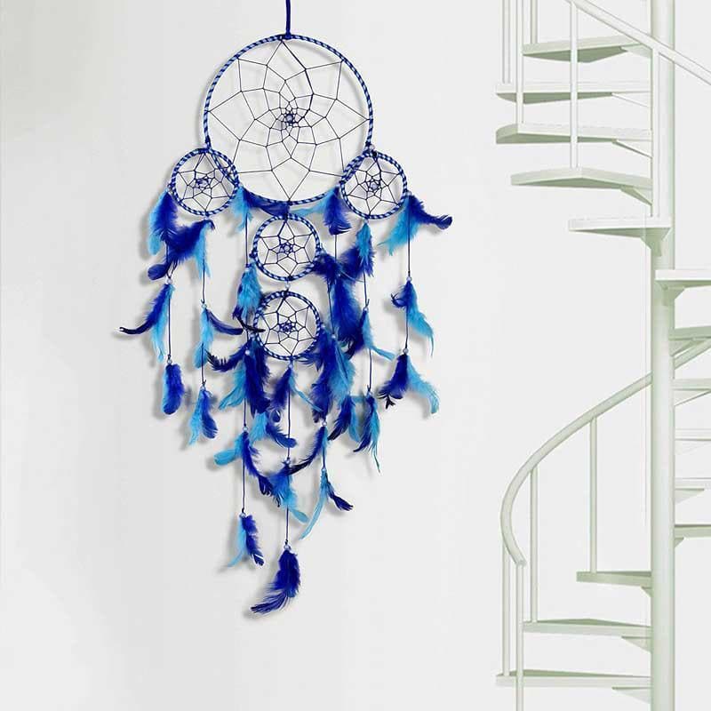 Buy Bohemian Passion Dreamcatcher (Azure) - Set Of Two Dreamcatchers from Vaaree