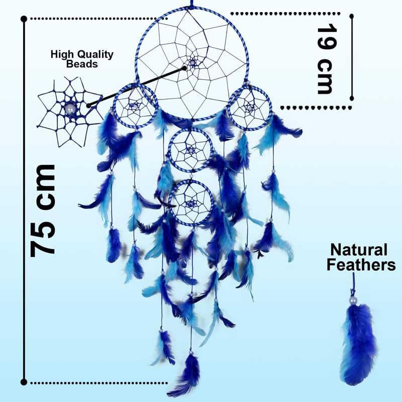 Buy Bohemian Passion Dreamcatcher (Azure) - Set Of Two Dreamcatchers from Vaaree