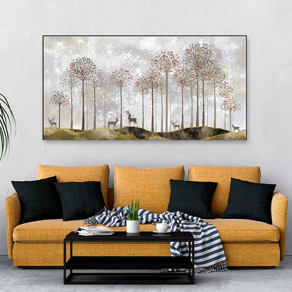 Buy Golden Forest Wall Painting Wall Art & Paintings from Vaaree