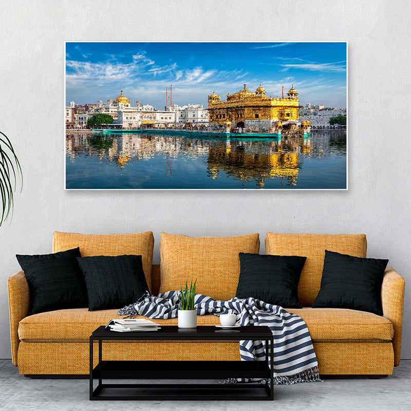 Buy Sacred Golden Temple Wall Painting Wall Art & Paintings from Vaaree