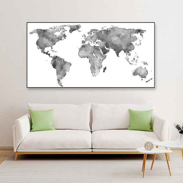 Buy World Map Sketch Wall Painting Wall Art & Paintings from Vaaree