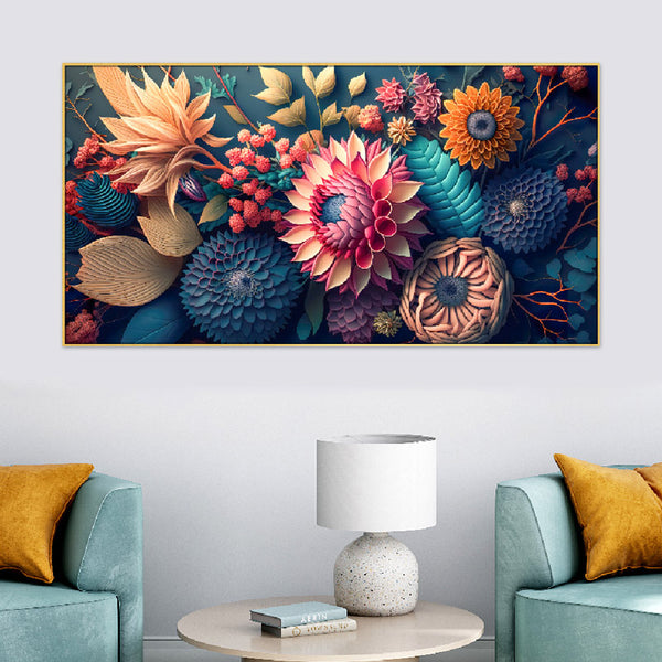 Buy Floral Kaliedoscope Wall Painting Wall Art & Paintings from Vaaree