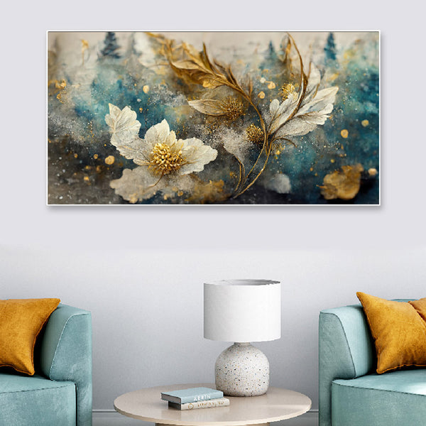 Buy Pristine Floral Gold Wall Painting Wall Art & Paintings from Vaaree