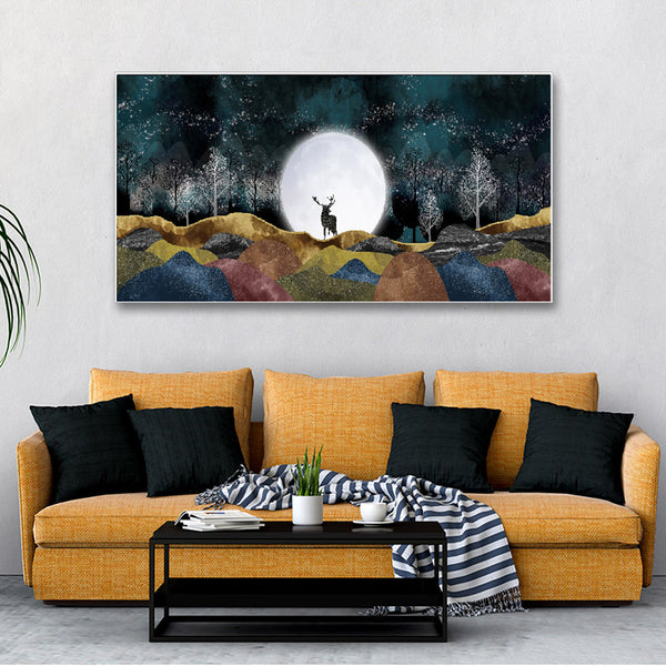 Buy Midnight Meadow Wall Painting Wall Art & Paintings from Vaaree