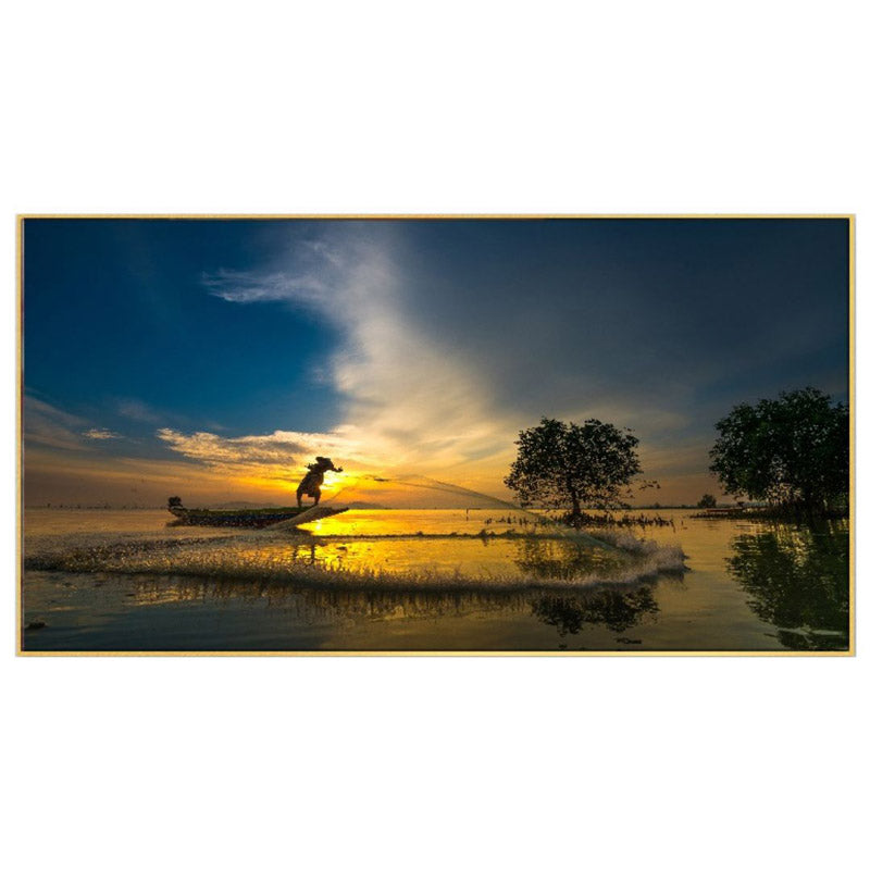 Buy Sunset In the River Wall Painting Wall Art & Paintings from Vaaree