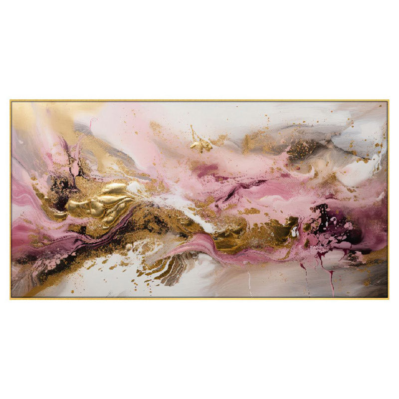 Buy Pink Gold Fusion Wall Painting Wall Art & Paintings from Vaaree