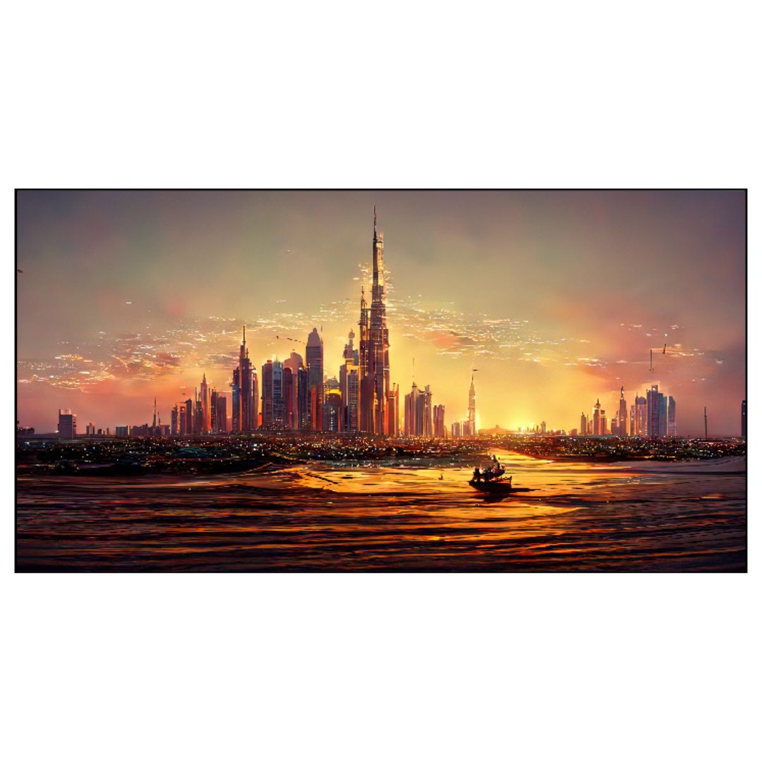 Buy The City Shore Wall Painting Wall Art & Paintings from Vaaree