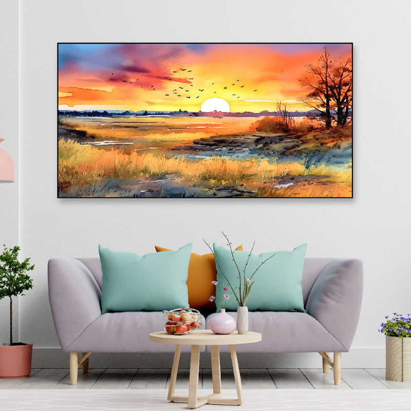 Buy Break Of Dawn Beayty Wall Painting Wall Art & Paintings from Vaaree