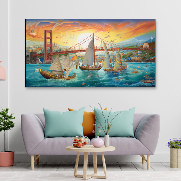 Buy Ships To Sail Wall Painting Wall Art & Paintings from Vaaree