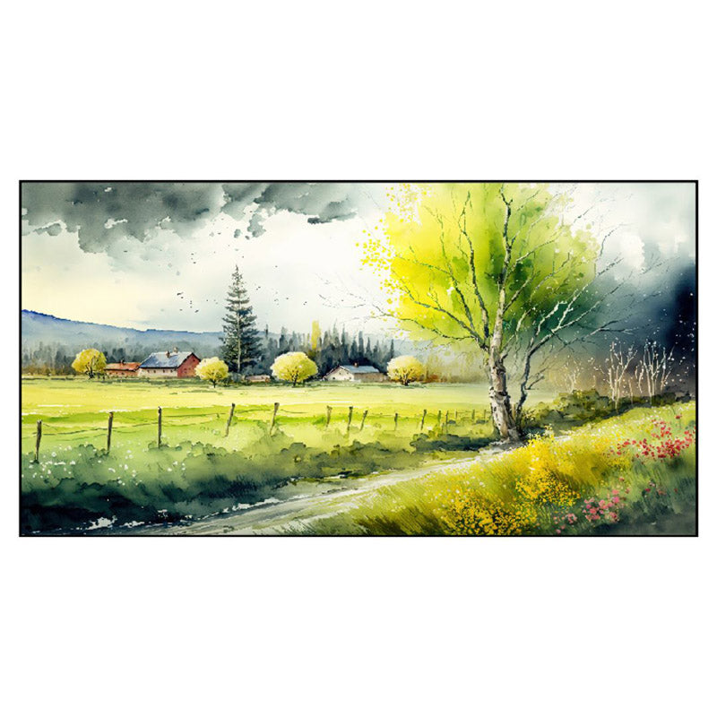 Buy Green Scotland Meadow Wall Painting Wall Art & Paintings from Vaaree