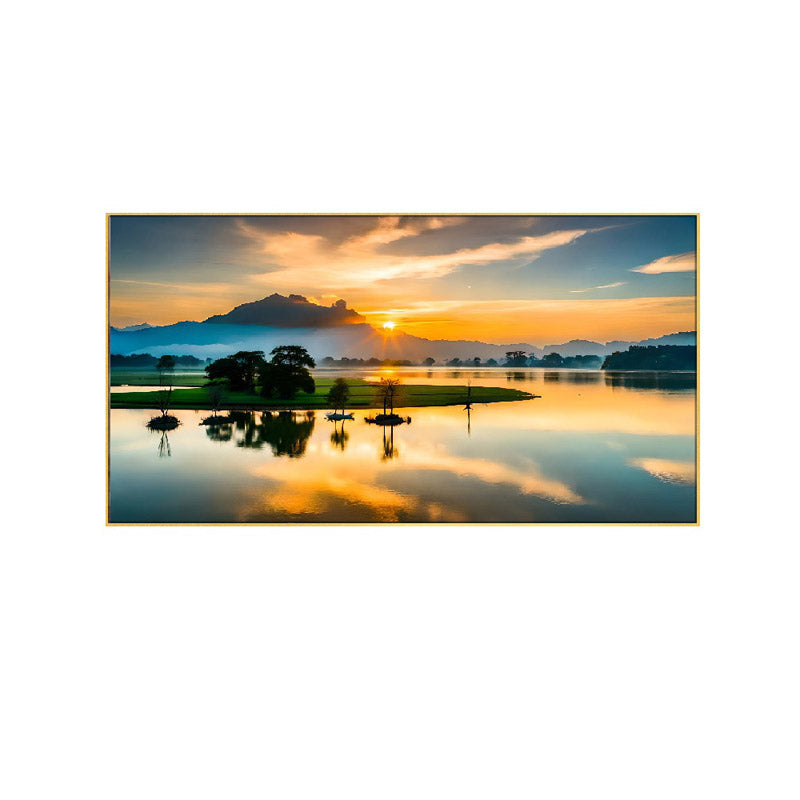 Buy Sunrise On The Fields Wall Painting Wall Art & Paintings from Vaaree