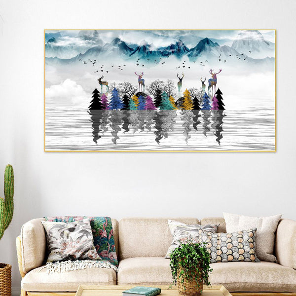 Buy Deer Island Wall Painting Wall Art & Paintings from Vaaree