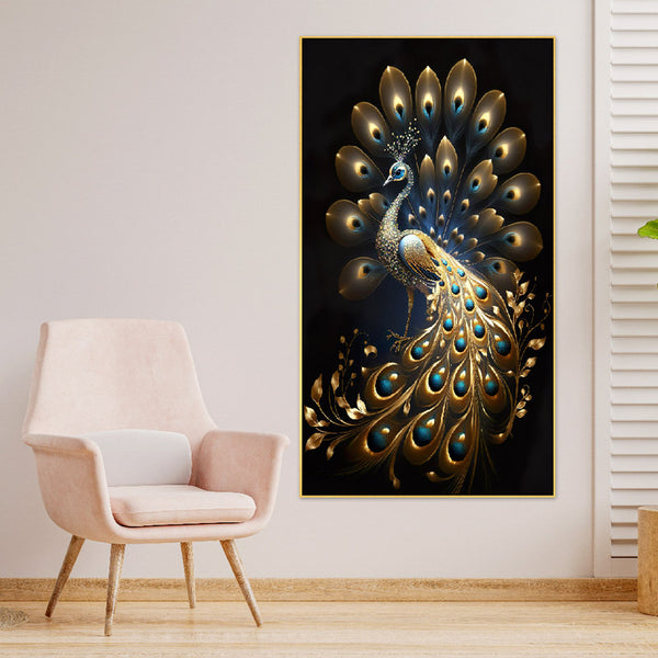 Buy Golden Gleam Mayoor Wall Painting Wall Art & Paintings from Vaaree