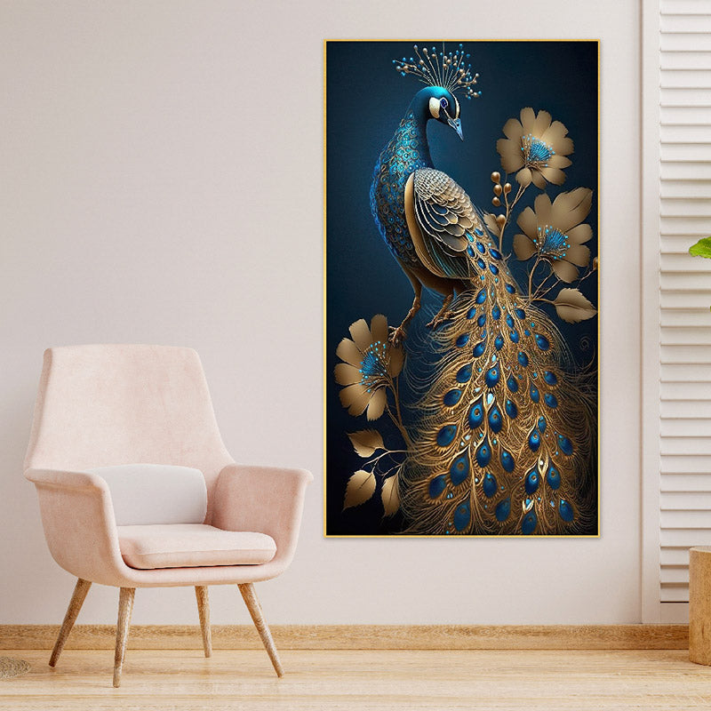 Buy Turquoise Gleam Mayoor Wall Painting Wall Art & Paintings from Vaaree