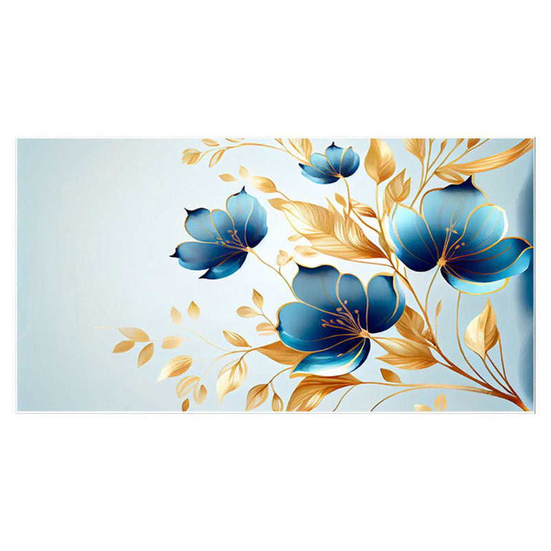 Buy Magna Blue Floral Wall Painting Wall Art & Paintings from Vaaree