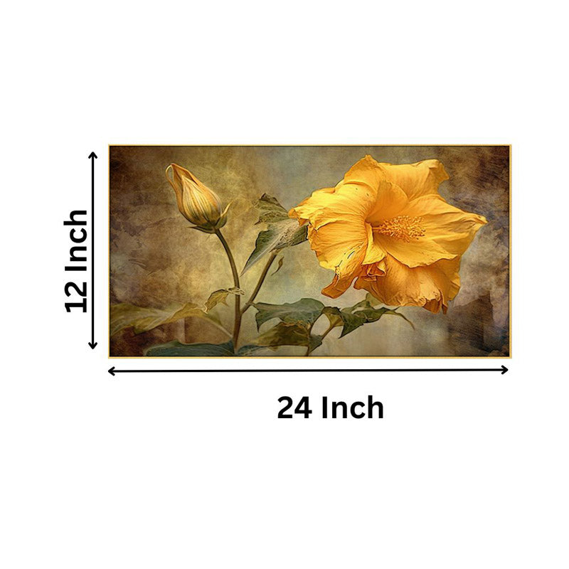 Buy Shining Hibiscus Floral Wall Painting Wall Art & Paintings from Vaaree