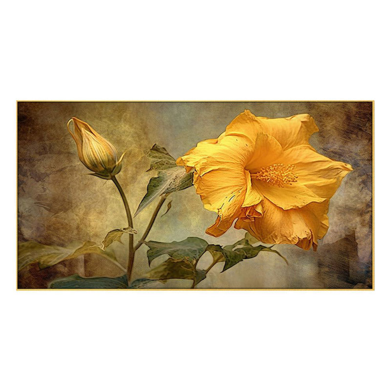 Buy Shining Hibiscus Floral Wall Painting Wall Art & Paintings from Vaaree