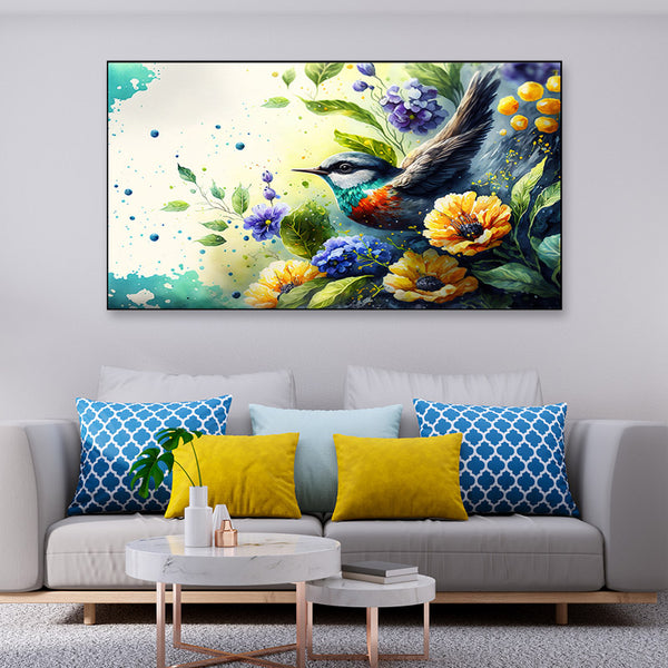 Buy Fower Wings Floral Wall Painting Wall Art & Paintings from Vaaree