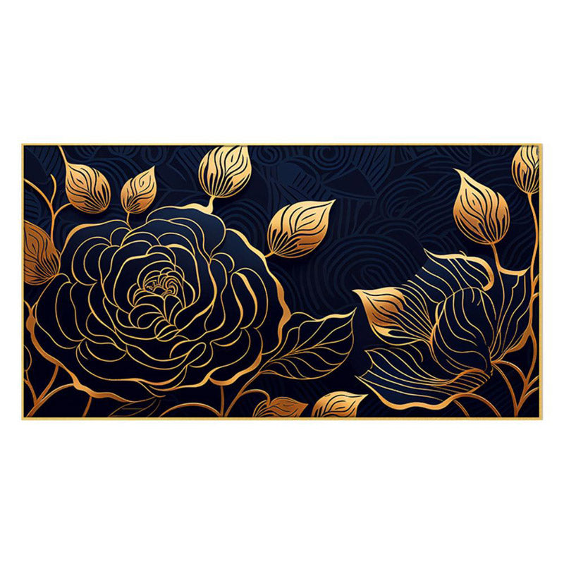 Buy Goldline Rose Floral Wall Painting Wall Art & Paintings from Vaaree