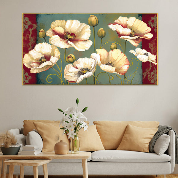 Buy Poppy Pallete Floral Wall Painting Wall Art & Paintings from Vaaree