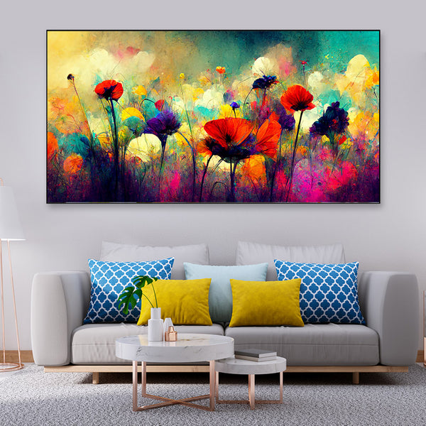 Buy Abstract Bloomscape Wall Painting Wall Art & Paintings from Vaaree