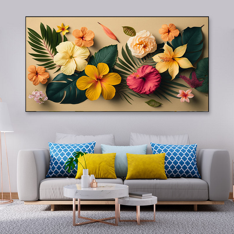 Buy Shiya Tropical Floral Wall Painting Wall Art & Paintings from Vaaree