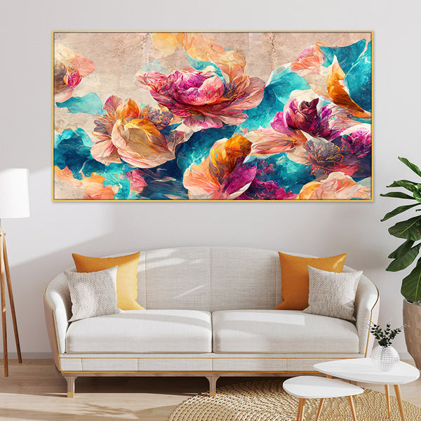 Buy Subtle Shades Floral Wall Painting Wall Art & Paintings from Vaaree