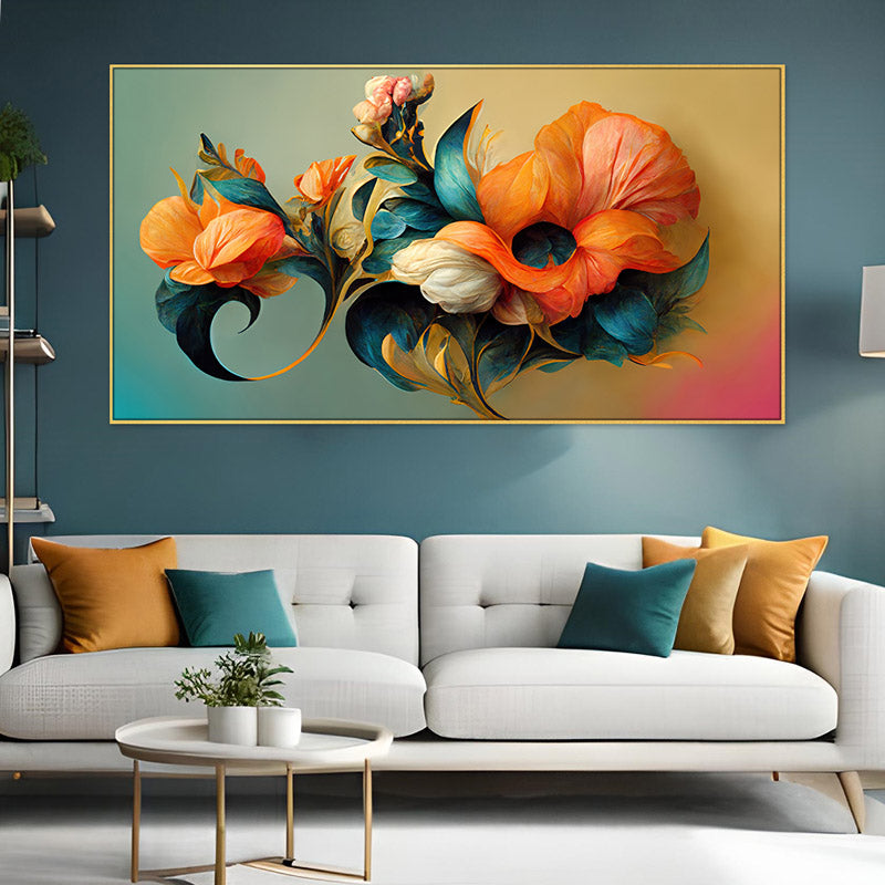 Buy Noma Chrom Floral Wall Painting Wall Art & Paintings from Vaaree