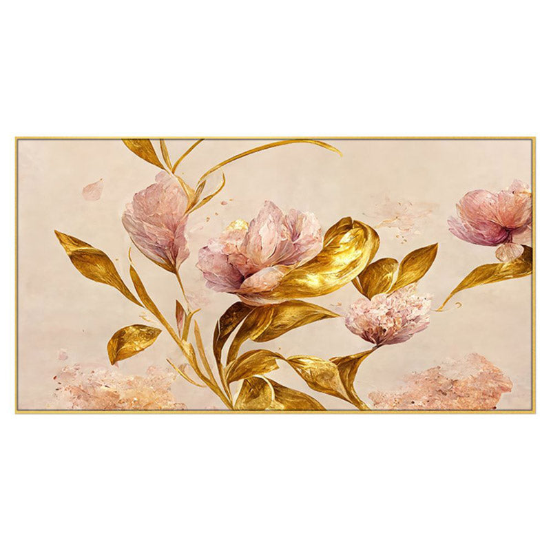 Buy Lida Golden Floral Wall Painting Wall Art & Paintings from Vaaree