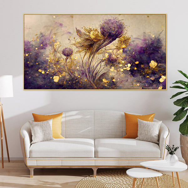 Buy June Lavender Floral Wall Painting Wall Art & Paintings from Vaaree