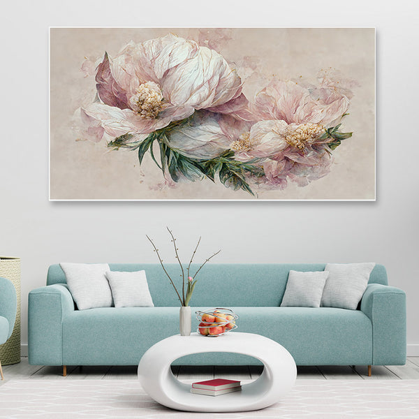 Buy Zinnia Zeta Floral Wall Painting Wall Art & Paintings from Vaaree