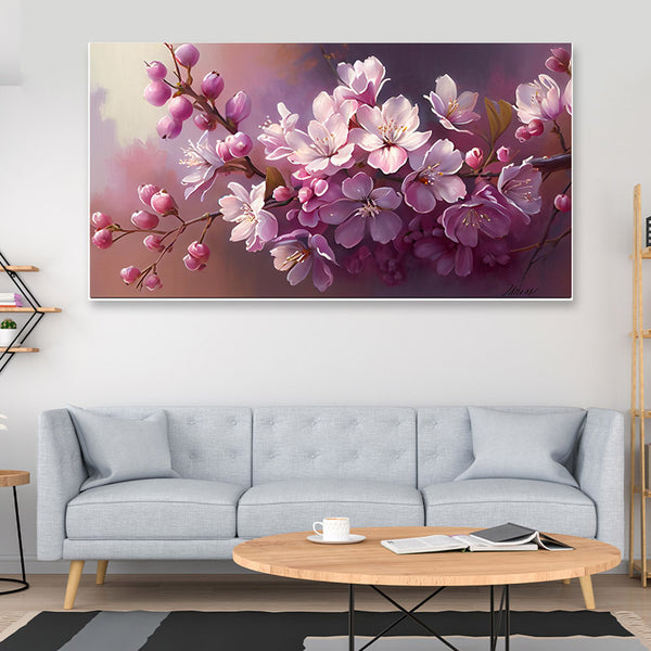 Buy Purple Bunch Floral Wall Painting Wall Art & Paintings from Vaaree