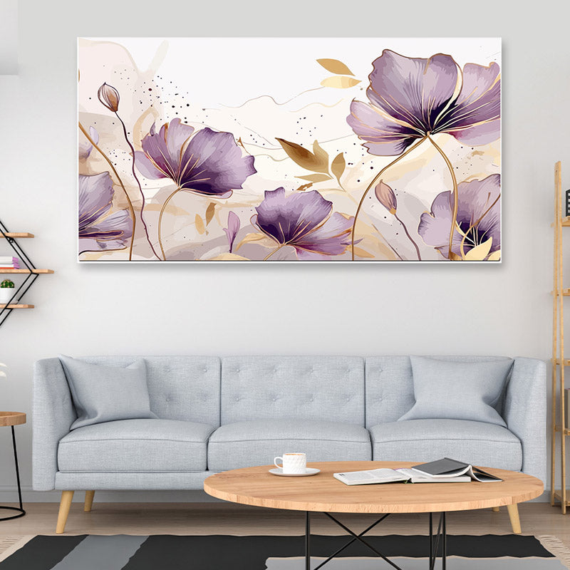 Buy Melera Purple Flora Wall Painting Wall Art & Paintings from Vaaree