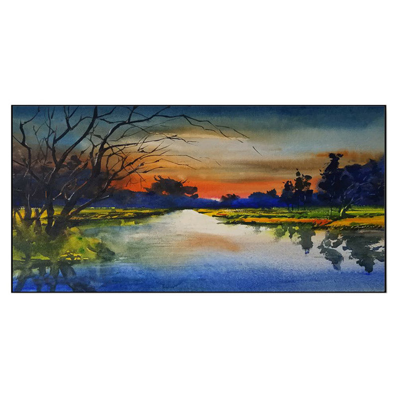 Buy Nova Tranquil Lake Wall Painting Wall Art & Paintings from Vaaree