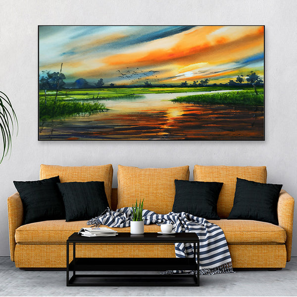 Buy Twilight Scape Wall Painting Wall Art & Paintings from Vaaree