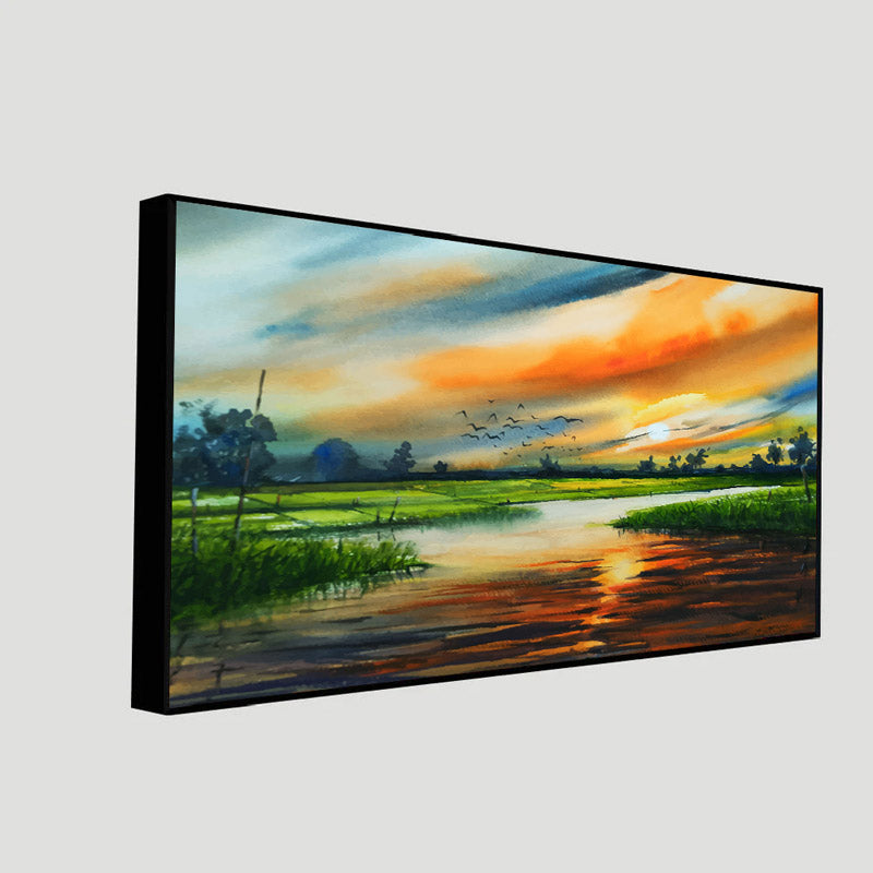 Buy Twilight Scape Wall Painting Wall Art & Paintings from Vaaree