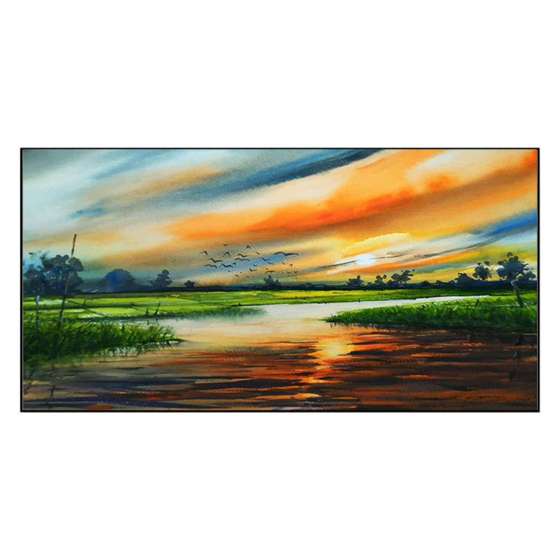 Buy Twilight Scape Wall Painting Wall Art & Paintings from Vaaree