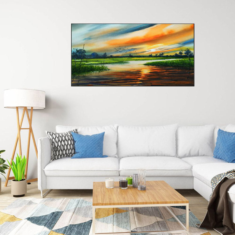 Buy Twilight Scape Wall Painting Wall Art & Paintings from Vaaree