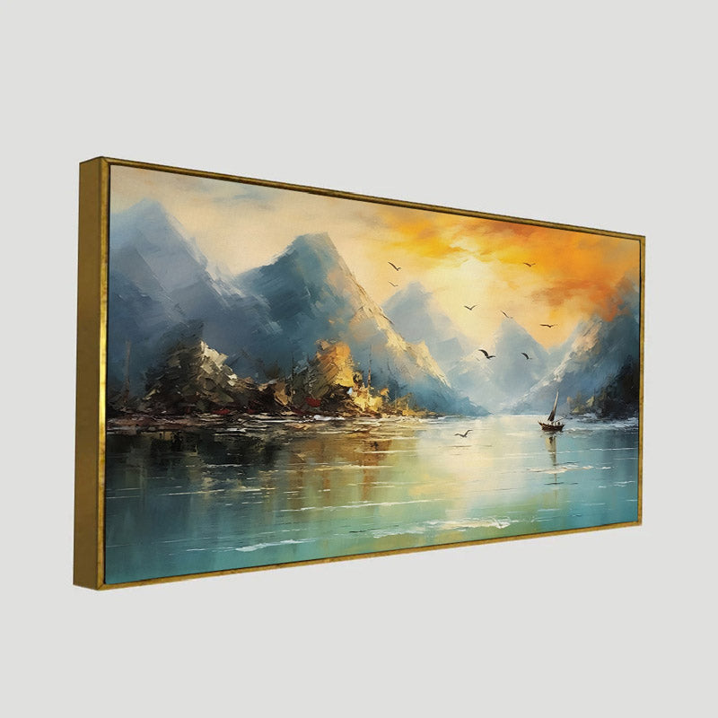 Buy Golden Hue Sunshine Wall Painting Wall Art & Paintings from Vaaree