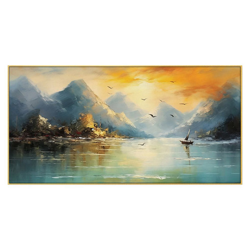 Buy Golden Hue Sunshine Wall Painting Wall Art & Paintings from Vaaree