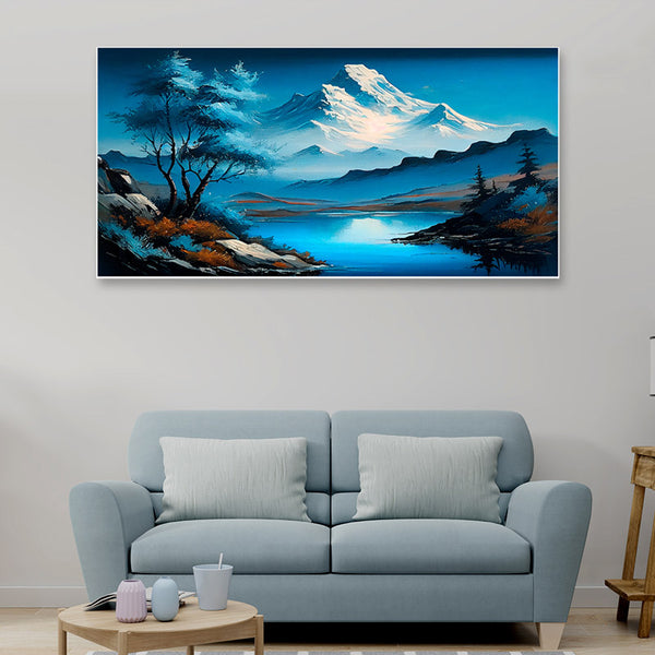 Buy Pheme Ethereal Mountains Wall Painting Wall Art & Paintings from Vaaree